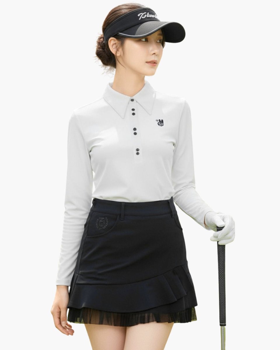 シャツ襟長袖トップス＋フリルスカート 【セットアップ可】 CH788