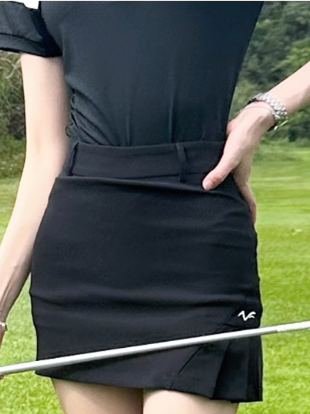 Kaos Lengan Pendek Wanita Golf Korea Setelan Slim Fit CH344