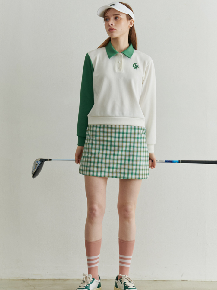 格纹高尔夫裙裤 CH388