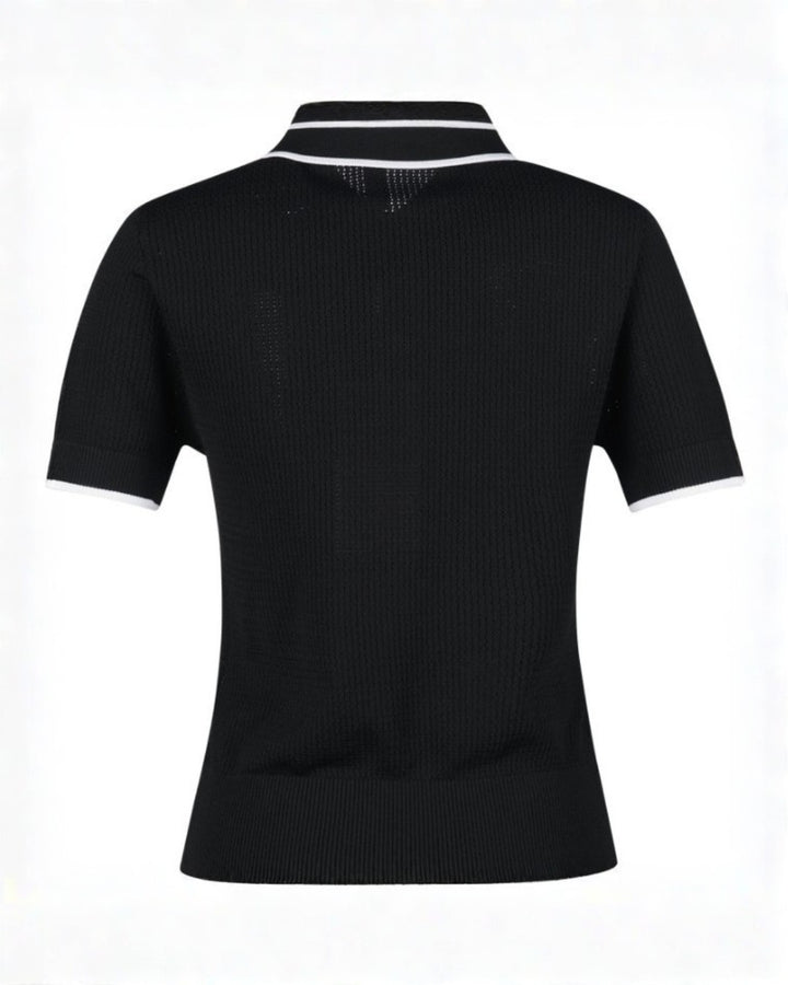 ラインカラーニットポロ　CH1111