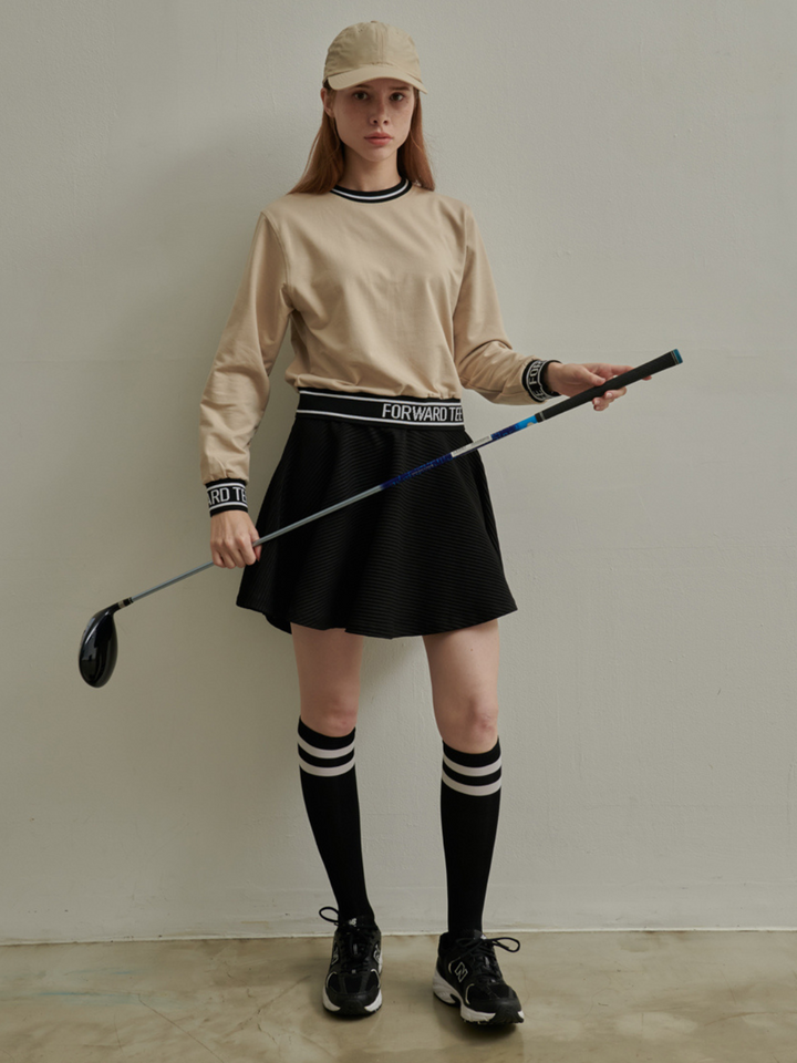 Piccola/GOLF 双色徽标罗纹高尔夫运动衫 T CH432