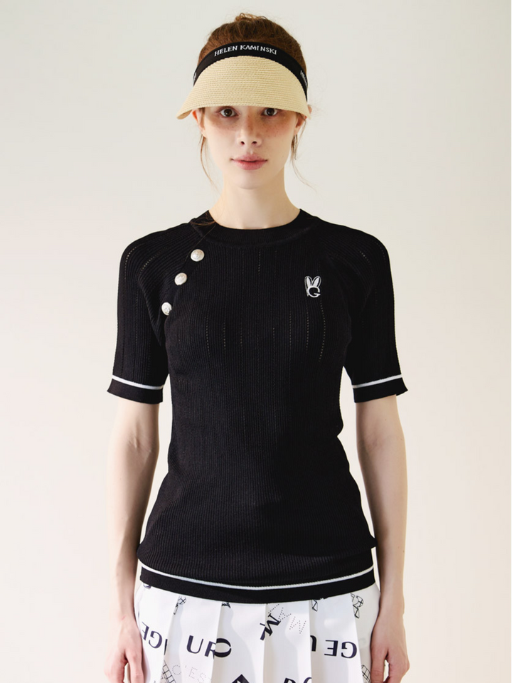 Maglia a coste cool touch see-through CH288