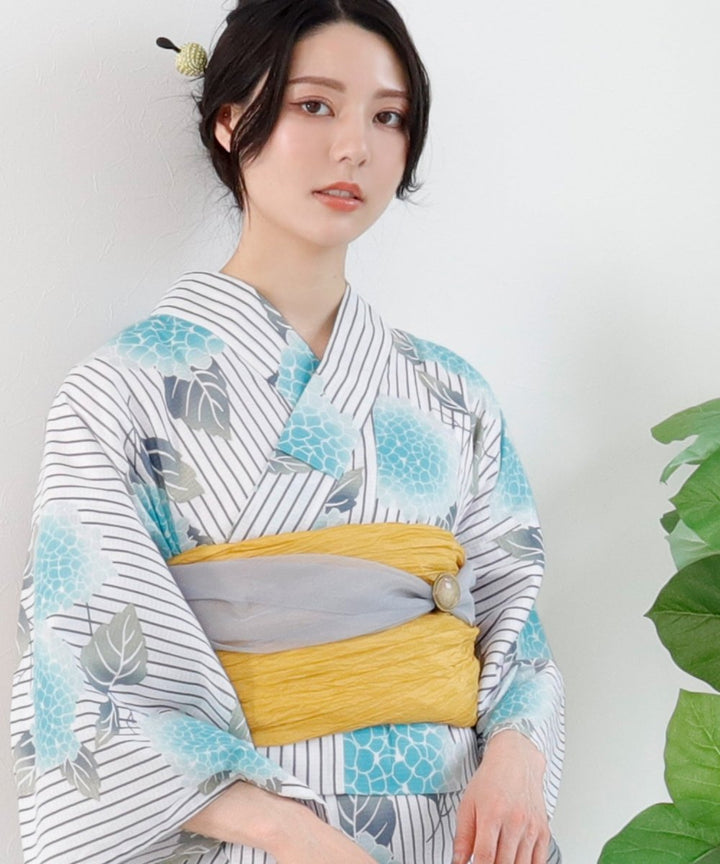 セパレート浴衣 ＋ 帯 　2点セット - Chamule
