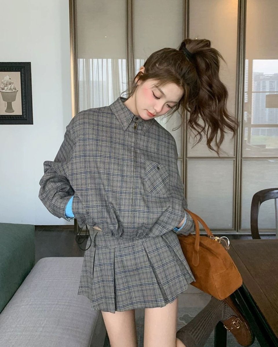 チェック柄　ゴルフセットアップ【上下2点セット】　CH834 - Chamule