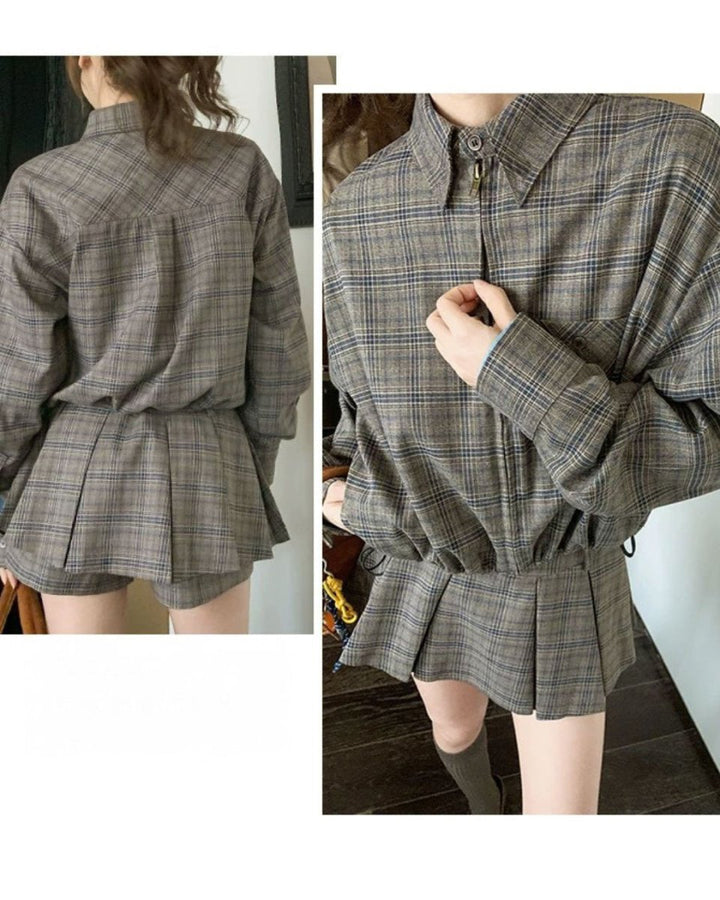 チェック柄　ゴルフセットアップ【上下2点セット】　CH834 - Chamule