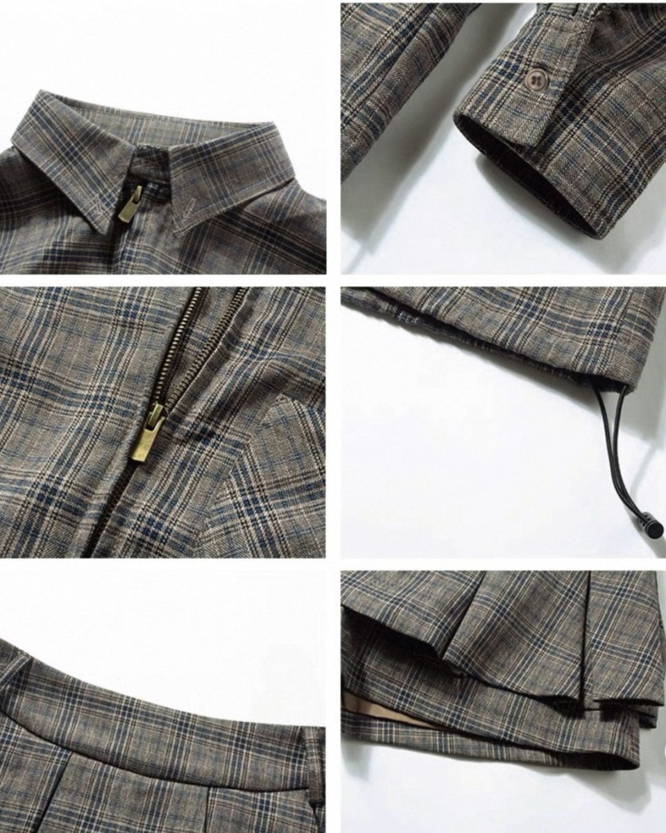 チェック柄　ゴルフセットアップ【上下2点セット】　CH834 - Chamule