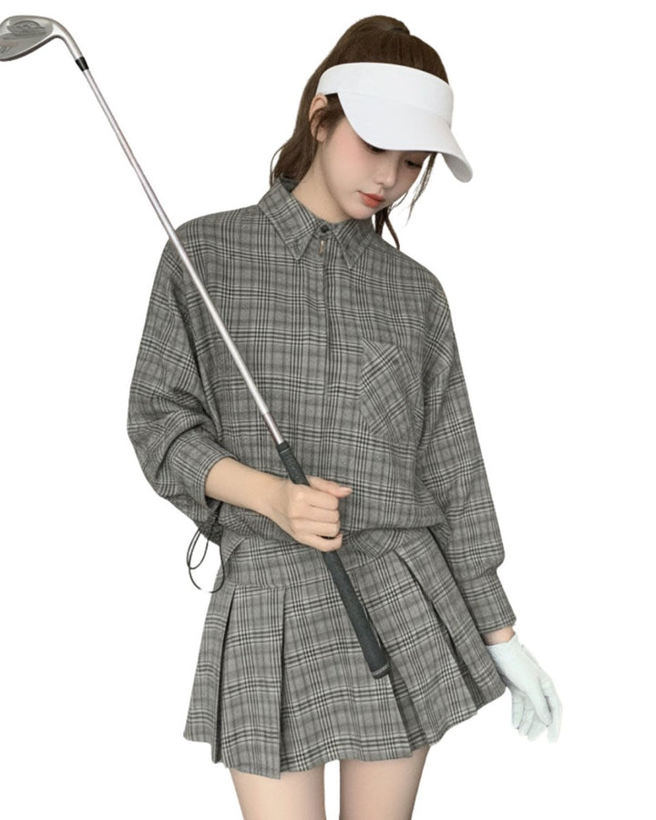 チェック柄　ゴルフセットアップ【上下2点セット】　CH834 - Chamule