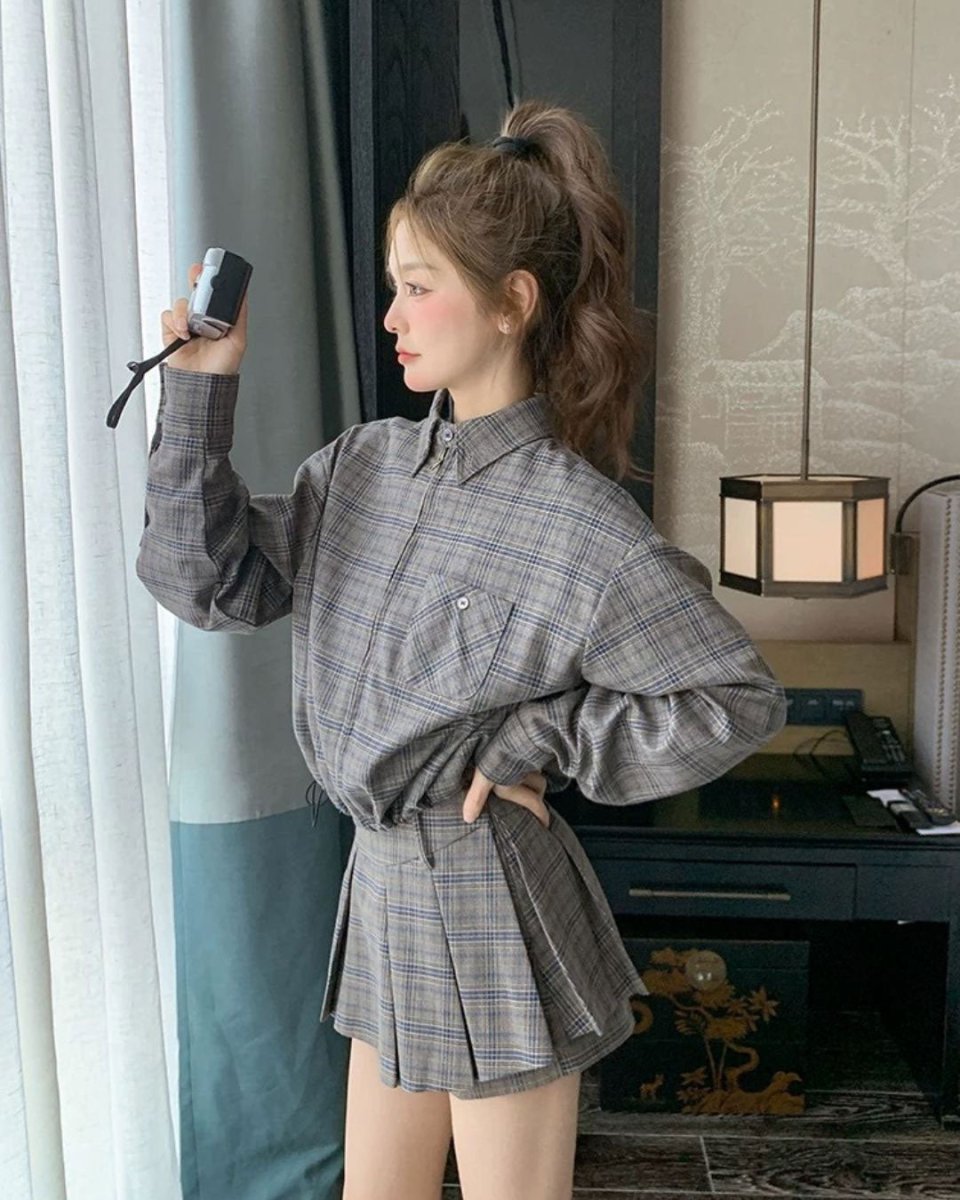 チェック柄　ゴルフセットアップ【上下2点セット】　CH834 - Chamule