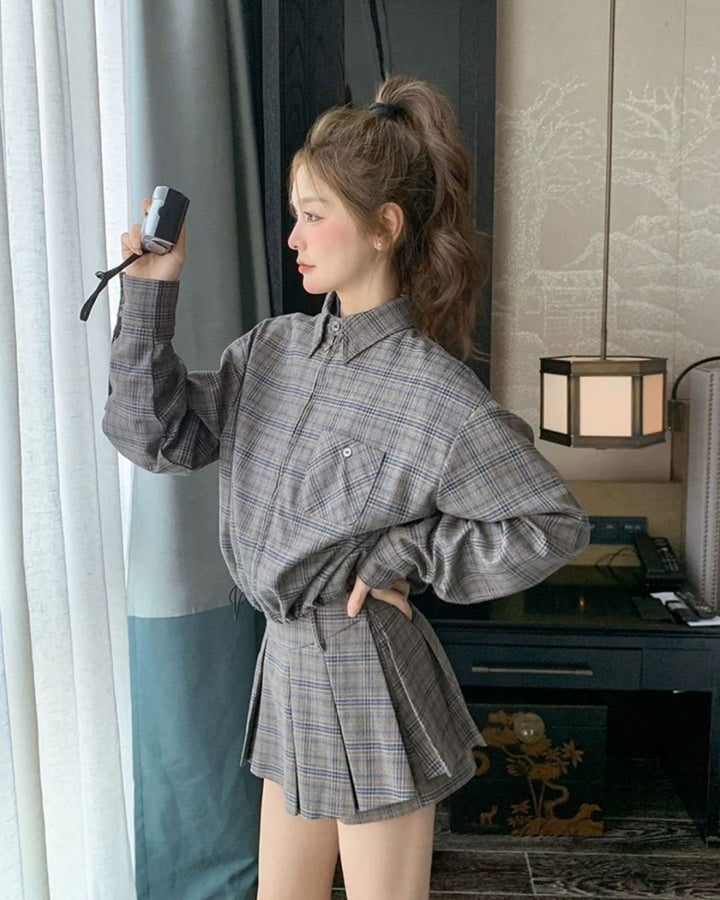 チェック柄　ゴルフセットアップ【上下2点セット】　CH834 - Chamule