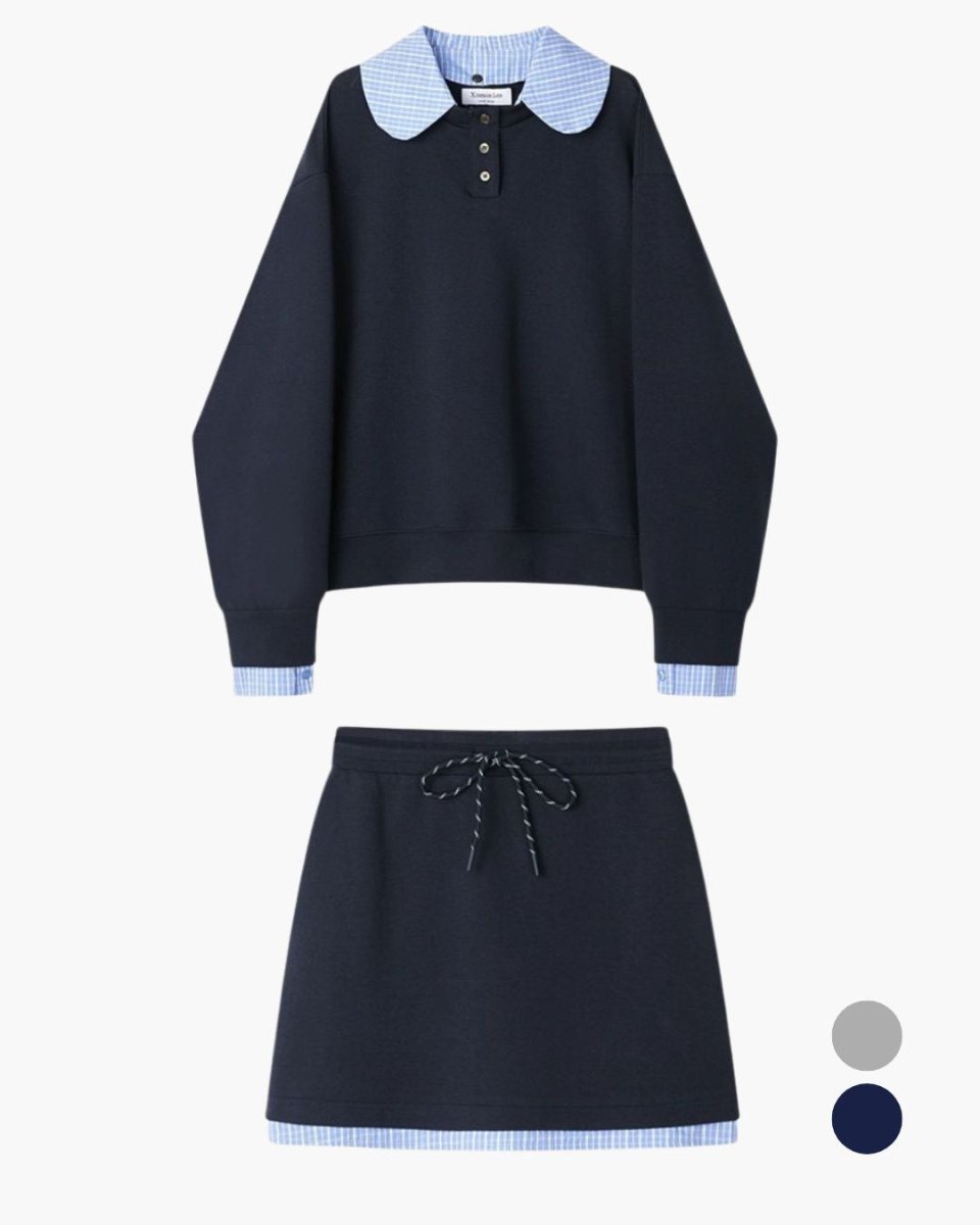 カラーポイントスウェットゴルフセットアップ 【上下2点セット】 CH842 - Chamule