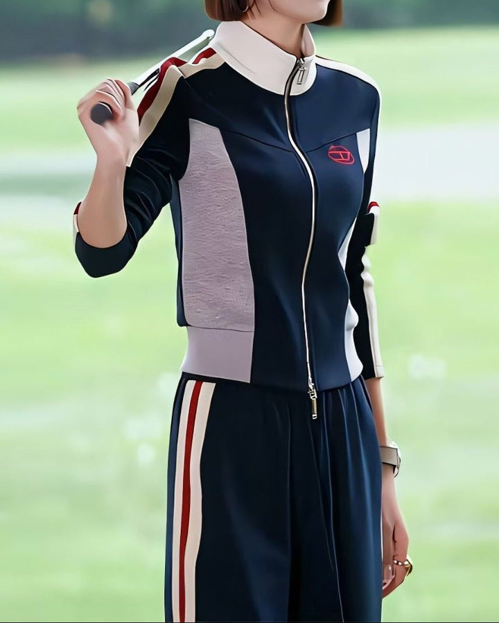 裏起毛ラインデザイン ゴルフウェア上下2点セット　CH950 - Chamule