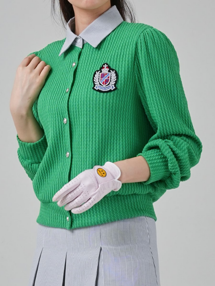 Polo color golf cardigan CH619