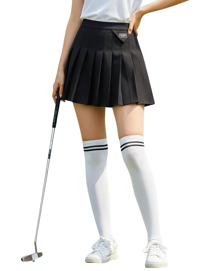 JK Pleated Skirt Women's 2025 New High Waist Slimming Preppy Style A-Line Skirt Fat MM Pleated Elastic Waist Skirt