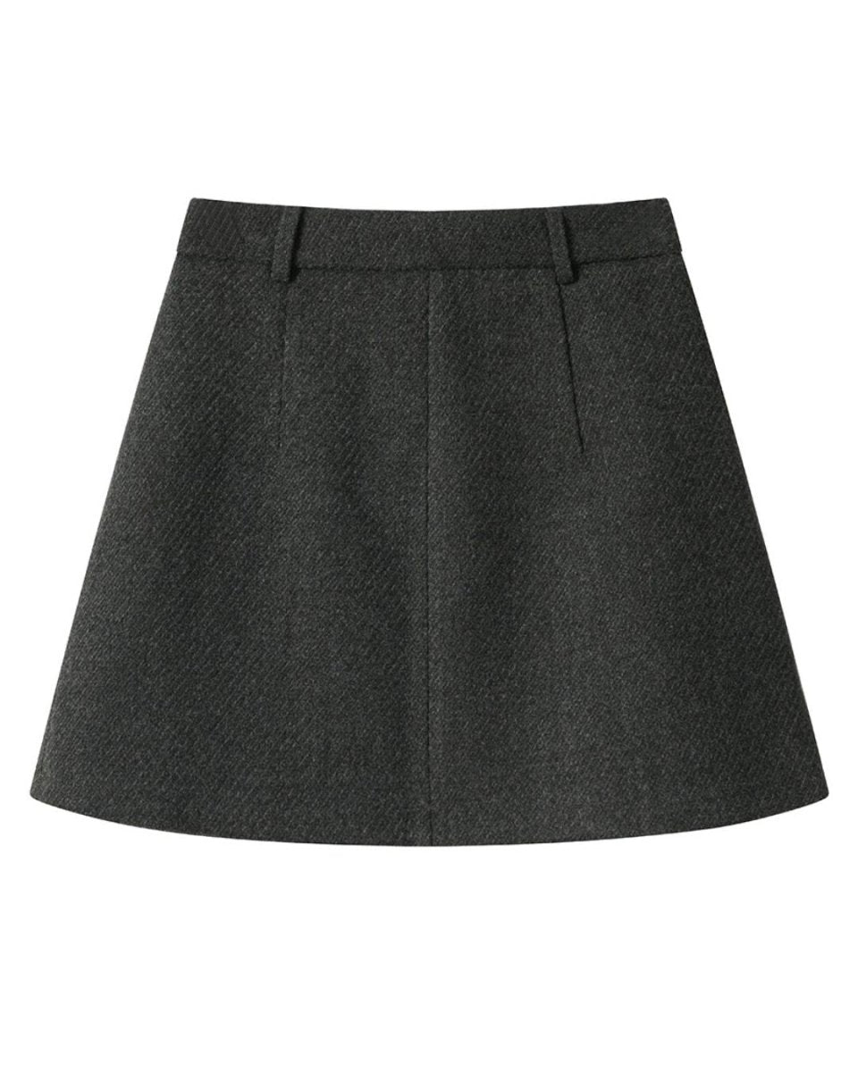 ウール調 プリーツスカート レディース｜秋冬 フレアミニスカート 上品シルエット 3色展開 ゴルフ・通勤・デイリーにおすすめ CH827 - Chamule