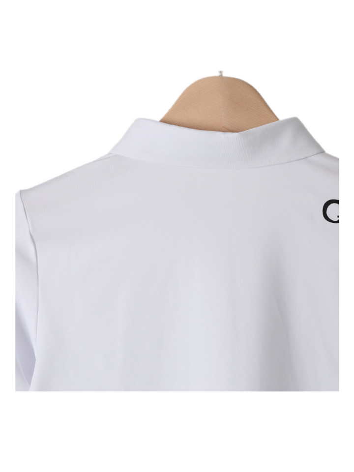 Lettering collar neck T-shirt CH298
