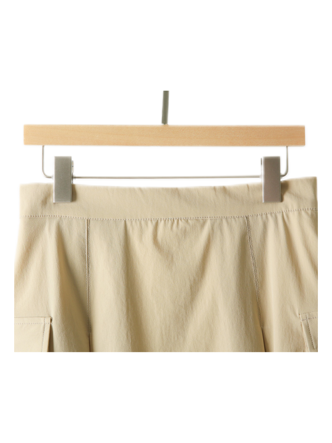 Minigonna stile cargo in nylon spandex con pantaloni interni CH319