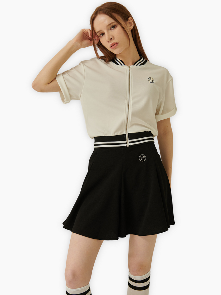 Color-coordinated short-sleeved jumper CH332