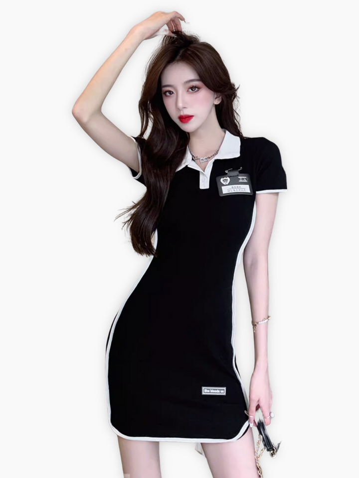 Black color golf dress CH367