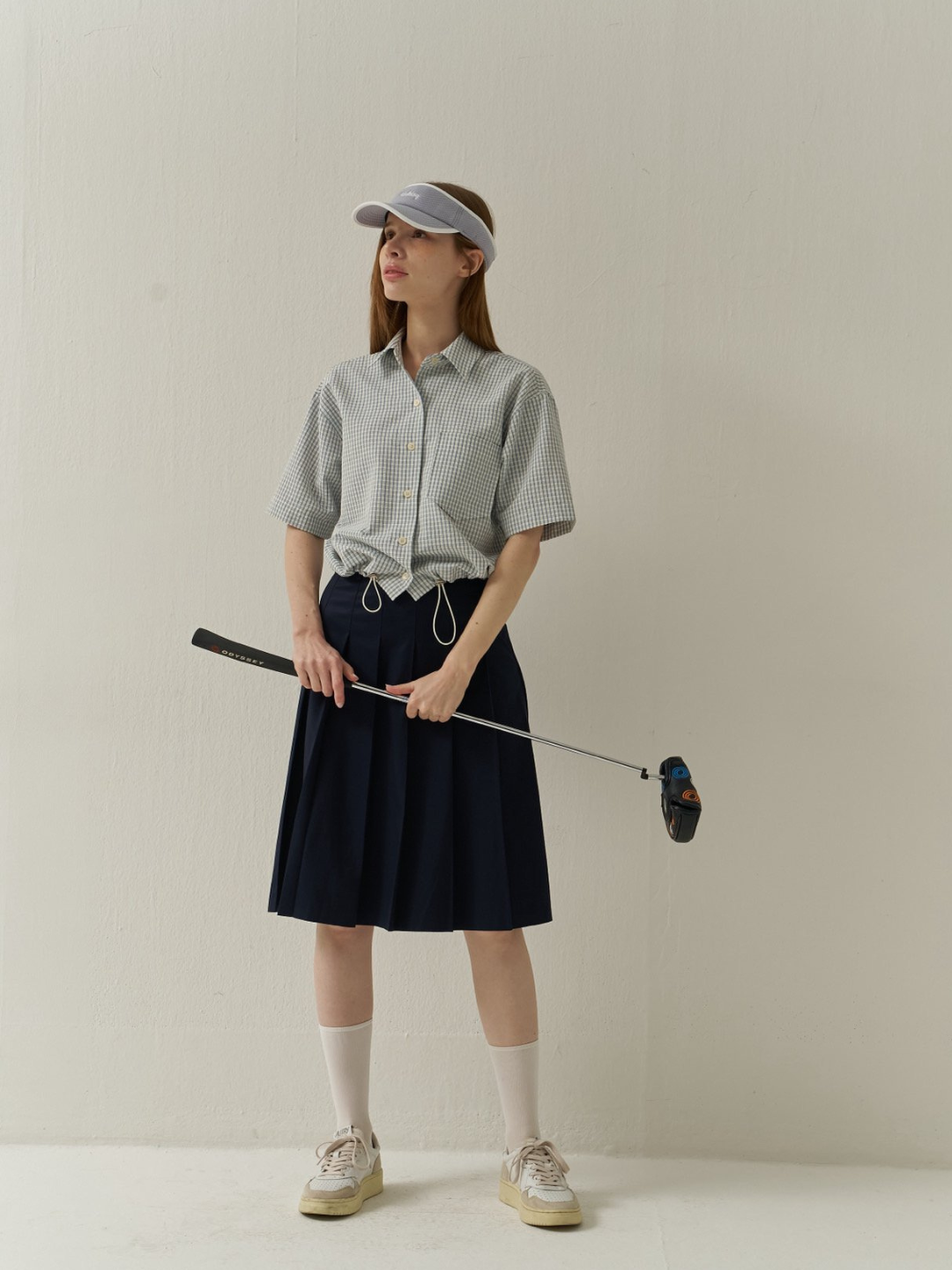 Falda larga golf plisada CH654