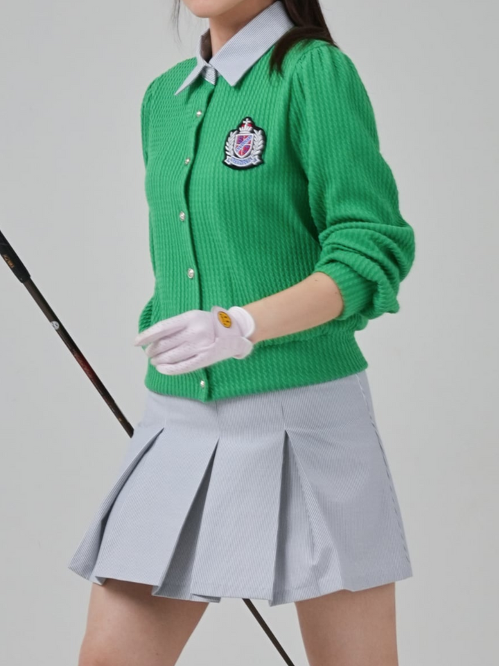 Polo color golf cardigan CH619