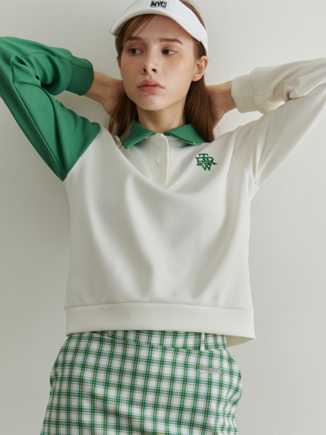 T-shirt à col polo golf gaufré CH430