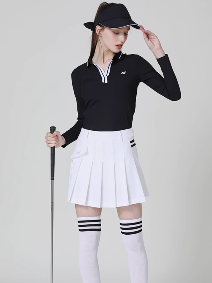 High neck golf knit CH812