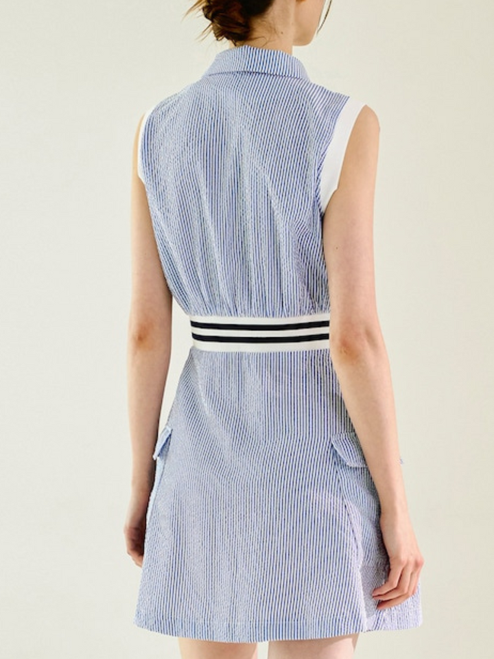 Summer striped sleeveless dress CH385