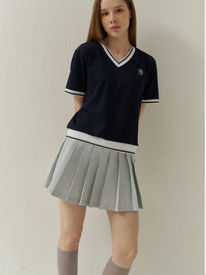 Check Pleated Golf Skirt CH657 