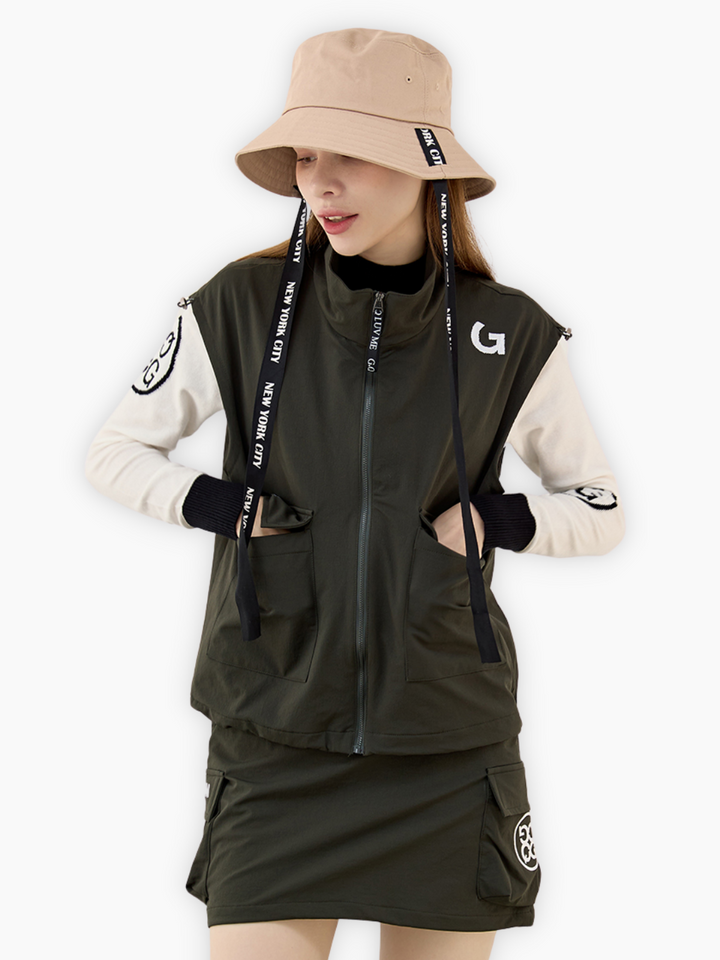 GQ Golf gilet con zip tascabile CH616