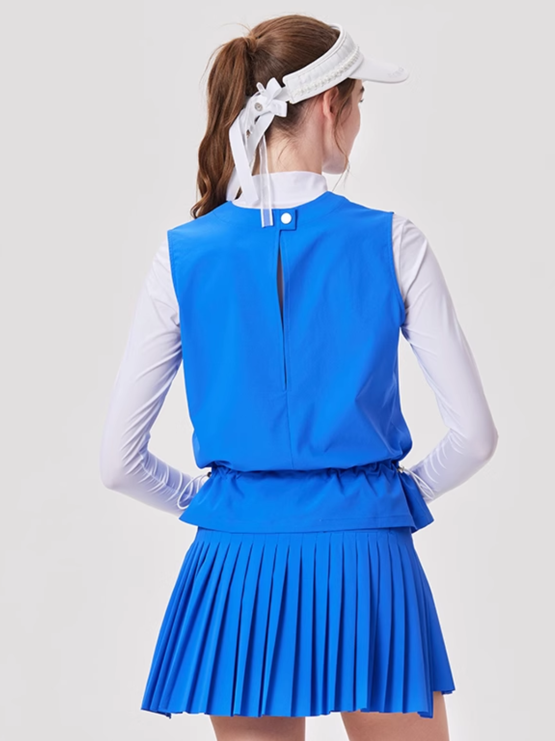 Blue Golf Pleated Skirt CH637 