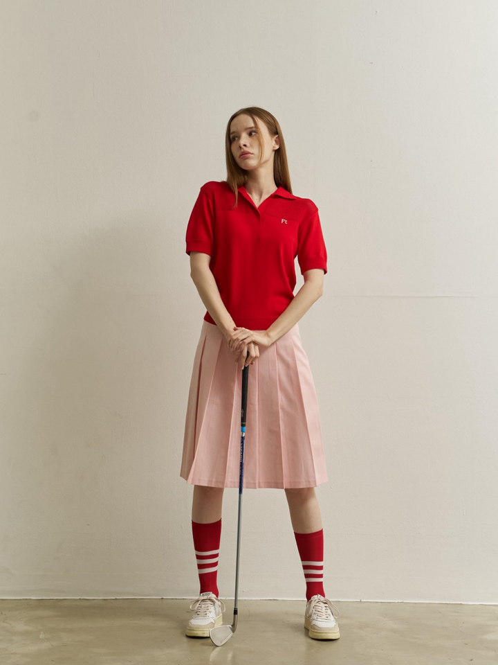 Pleated Golf Long Skirt CH654 