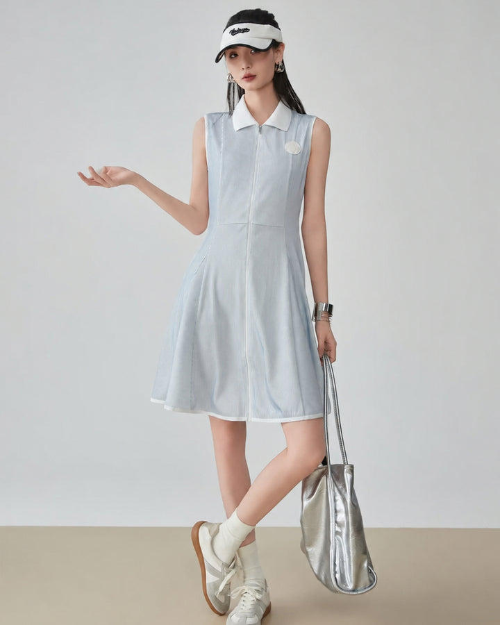エアリーストライプ フレアワンピース　CH1174