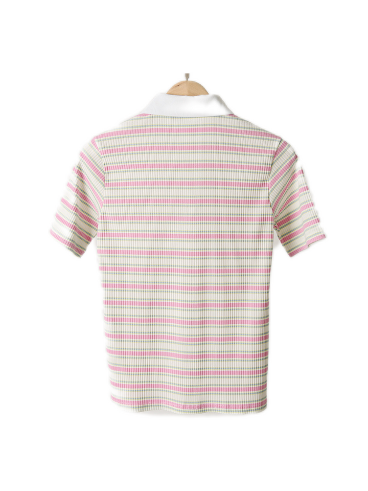 Kaos polo multi-garis T-shirt CH320