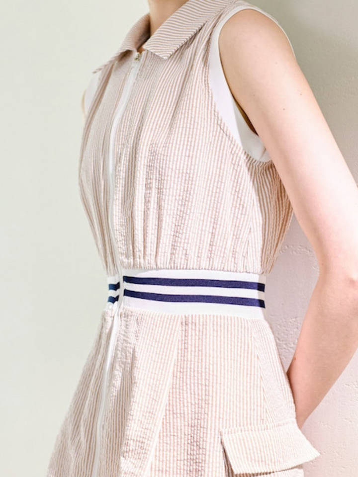 Summer striped sleeveless dress CH385