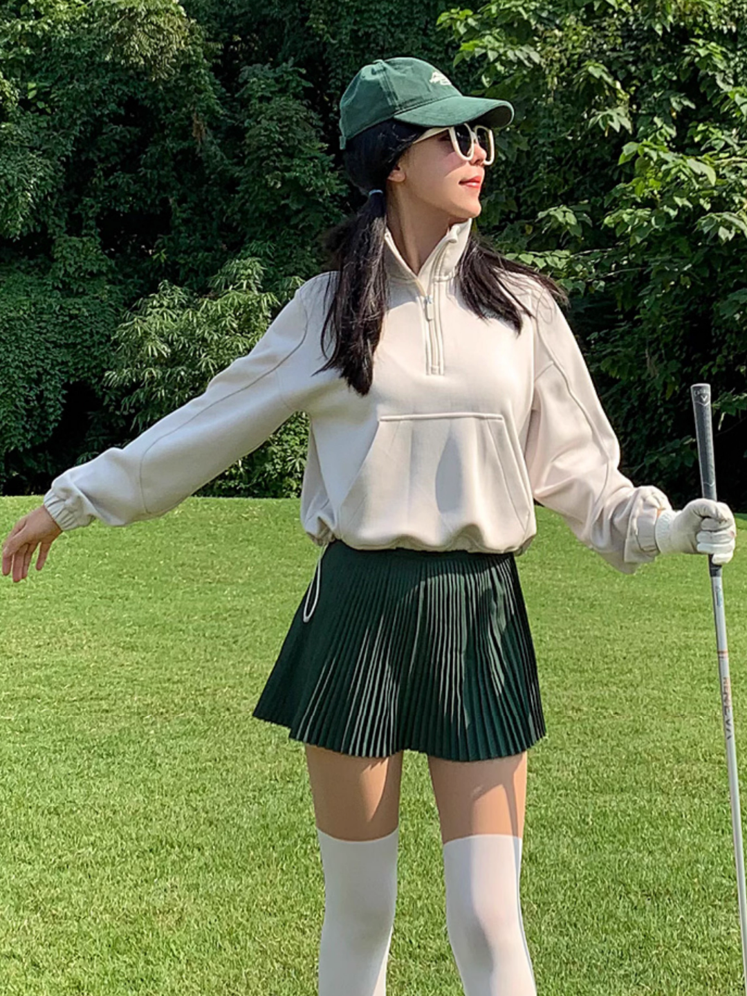 High neck golf top + skirt CH814