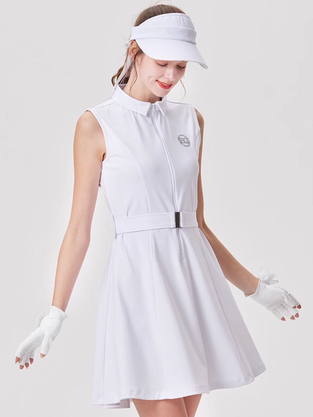 A 字型腰带高尔夫连衣裙 CH622