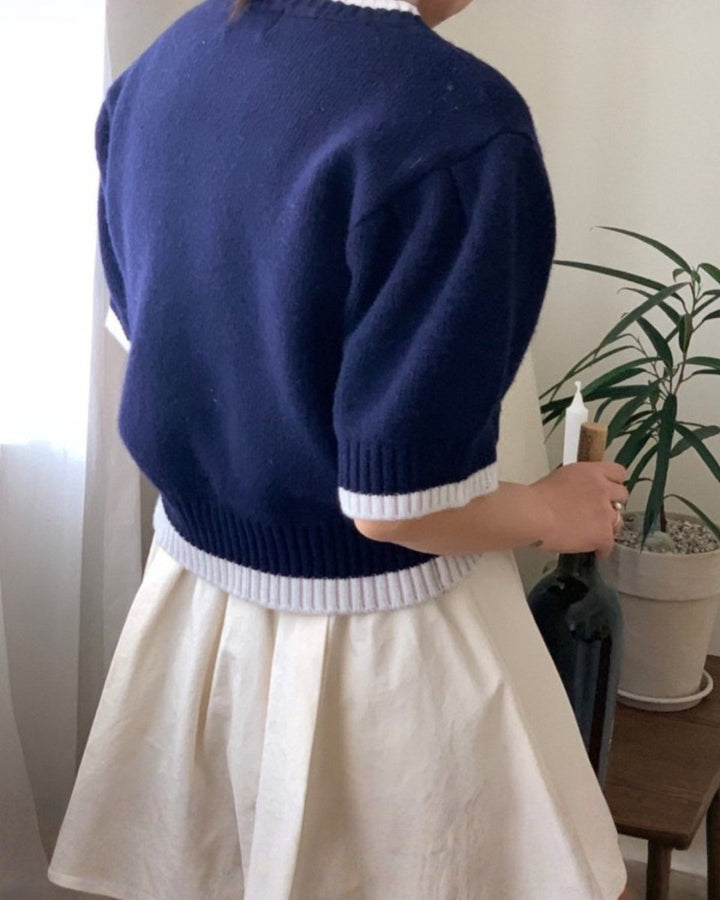 クラシックケーブル 半袖ニットトップス　CH1005 - Chamule