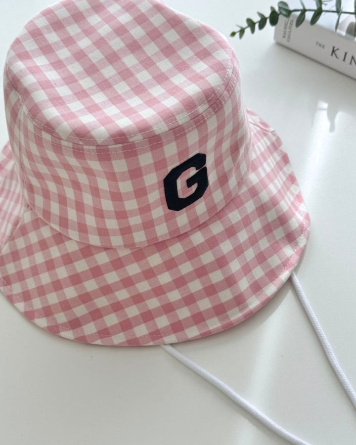ギンガムロゴ バケットハット（あご紐付き）　CH1006 - Chamule