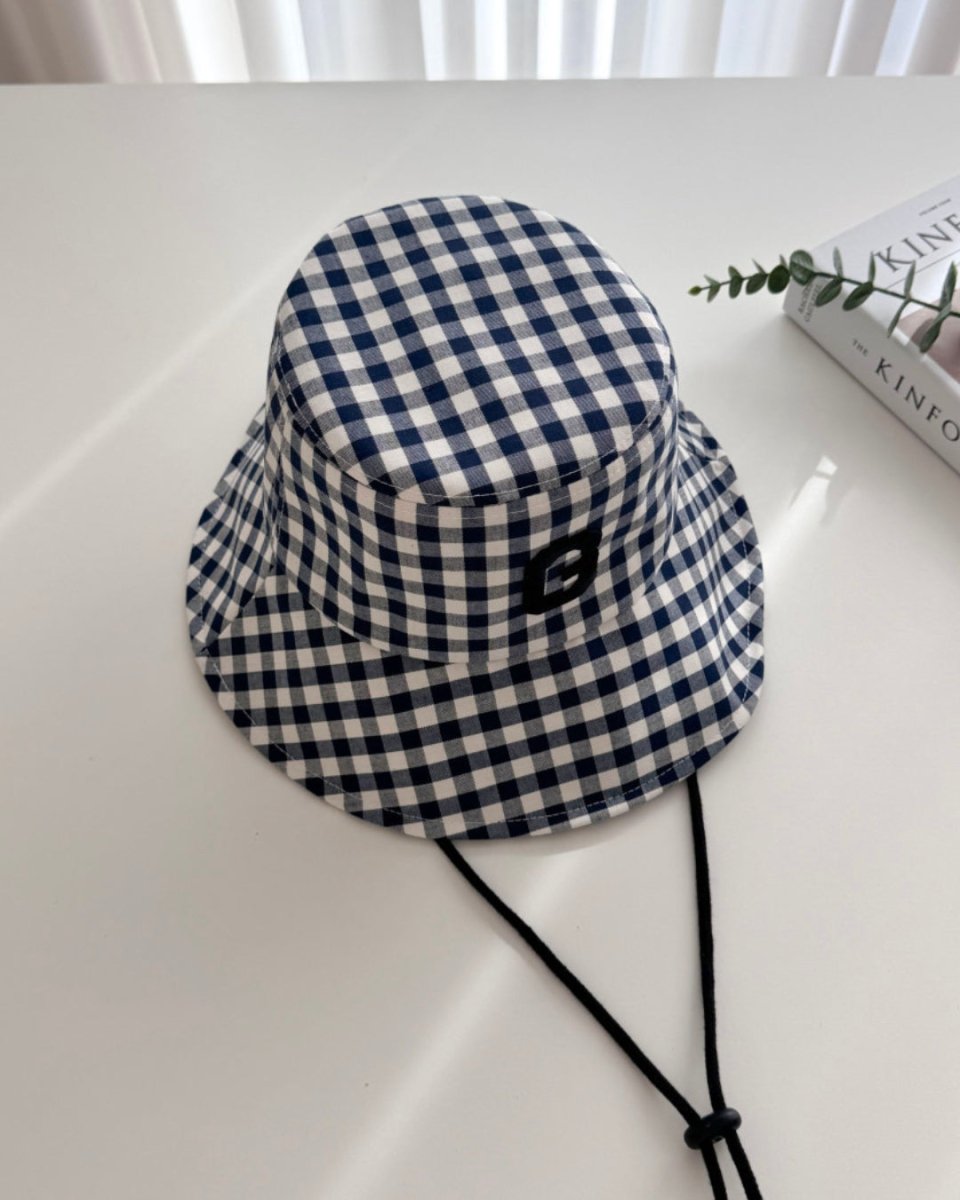 ギンガムロゴ バケットハット（あご紐付き）　CH1006 - Chamule