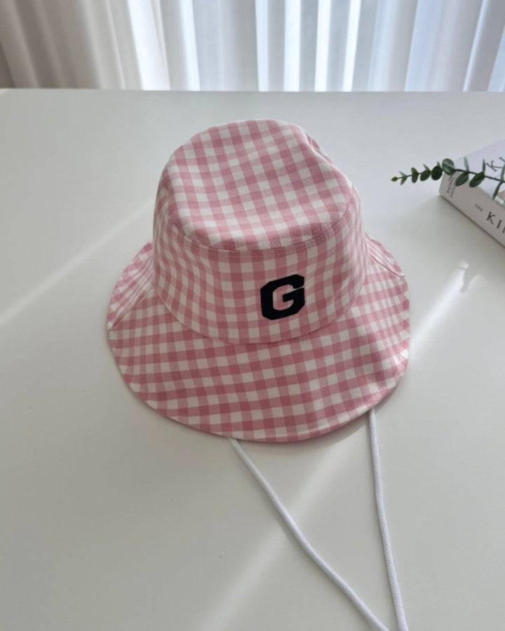 ギンガムロゴ バケットハット（あご紐付き）　CH1006 - Chamule