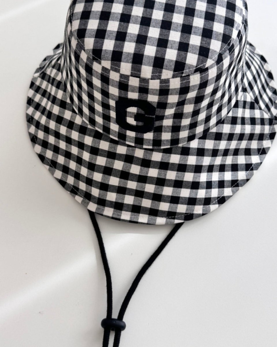 ギンガムロゴ バケットハット（あご紐付き）　CH1006 - Chamule