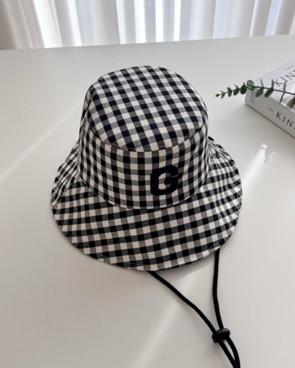 ギンガムロゴ バケットハット（あご紐付き）　CH1006 - Chamule