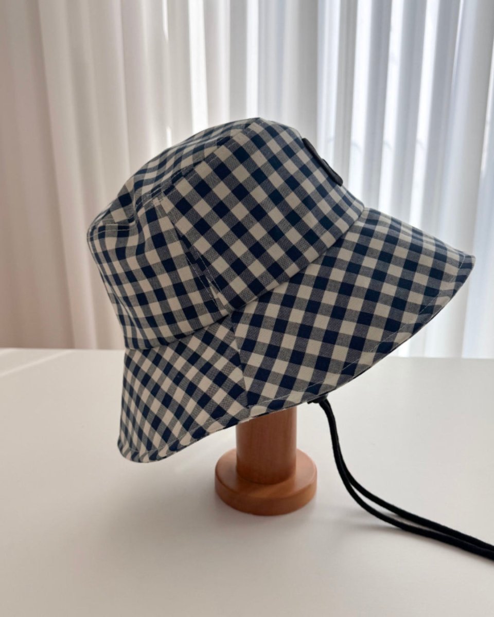 ギンガムロゴ バケットハット（あご紐付き）　CH1006 - Chamule