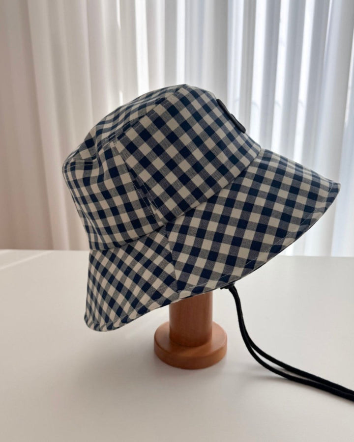 ギンガムロゴ バケットハット（あご紐付き）　CH1006 - Chamule