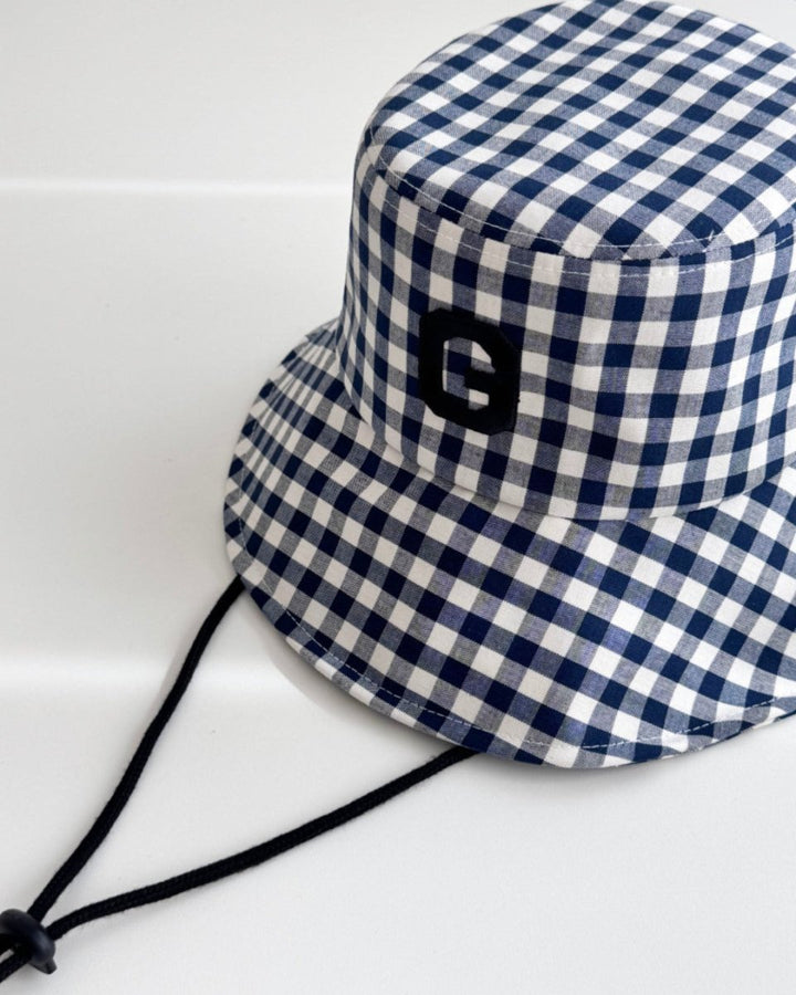 ギンガムロゴ バケットハット（あご紐付き）　CH1006 - Chamule