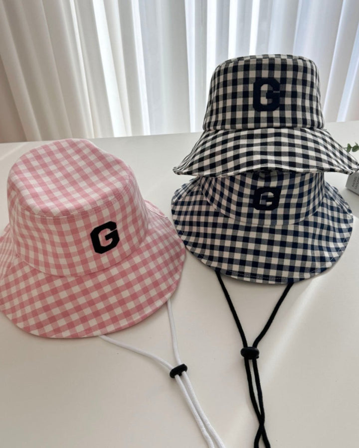 ギンガムロゴ バケットハット（あご紐付き）　CH1006 - Chamule