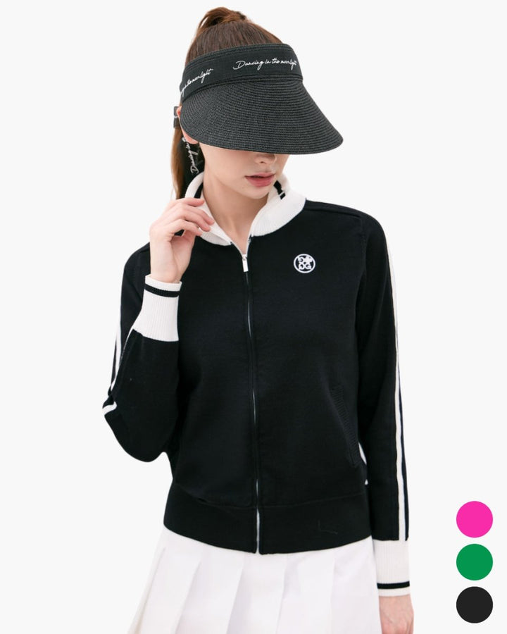 ラインデザイン ジップニットブルゾン　CH1007 - Chamule