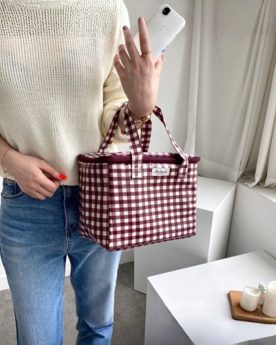 ギンガムチェック 保冷ランチバッグ　CH1012 - Chamule