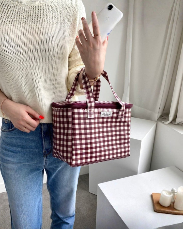 ギンガムチェック 保冷ランチバッグ　CH1012 - Chamule