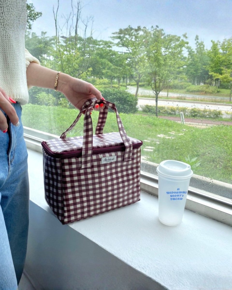 ギンガムチェック 保冷ランチバッグ　CH1012 - Chamule